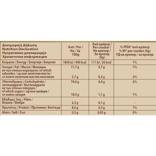ELITE | Κράκερς Ζάχαρη & Κανέλα 105g