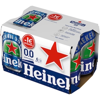 HEINEKEN | Μπύρα Χωρίς Αλκοόλ Κουτί 6x330ml Έκπτωση 1Ε