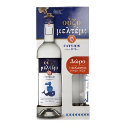 ΜΕΛΤΕΜΙ | Ούζο Μελτέμι 700ml + Ποτήρι Δώρο
