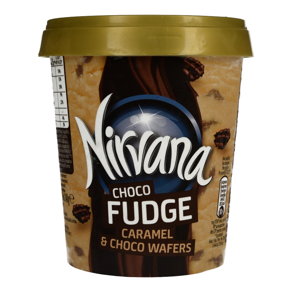 NIRVANA Παγωτό Choco Fudge Caramel & Choco Wafers 470 ml AB