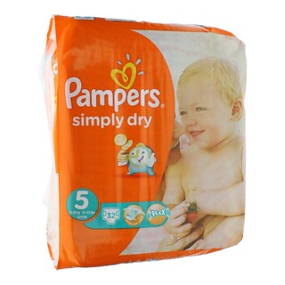 PAMPERS | SIMPLY DRY | ΠΑΝΕΣ ΜΩΡΟΥ JUNIOR 11 - 25 KGR No 5 32 ΤΕΜ