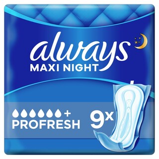 ALWAYS | Σερβιέτες Profresh Maxi Night 9 Τεμάχια