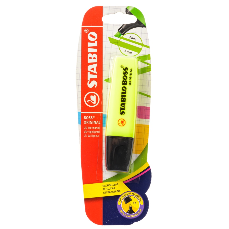 Μαρκαδόρος Υπογράμμισης Κίτρινος 1 Τεμάχιο