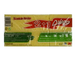 SCOTCH BRITE | Σφουγγάρι Πράσινο 3 Τεμάχια 2+1 Δώρο