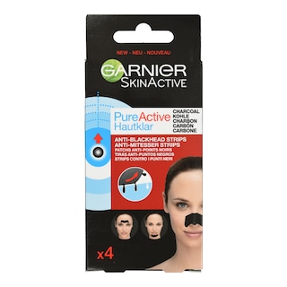 GARNIER | Ταινίες Αφαίρεσης Σμήγματος Με Άνθρακα 4 Τεμάχια