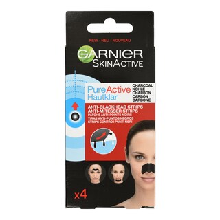 GARNIER | Ταινίες Αφαίρεσης Σμήγματος Με Άνθρακα 4 Τεμάχια