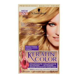 KERATIN COLOR | ΒΑΦΗ ΜΑΛΛΙΩΝ ΣΕΤ Νο 7 ΞΑΝΘΟ 1 ΤΕΜ