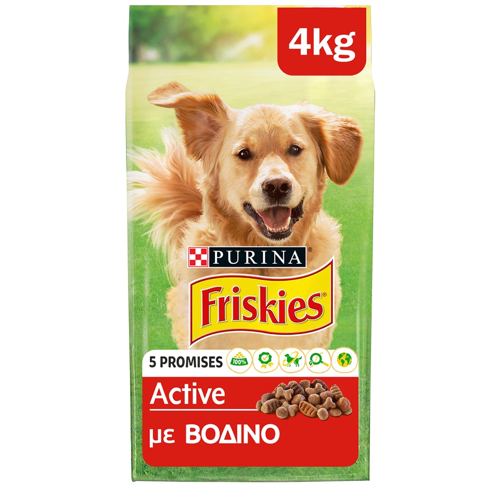 FRISKIES Ξηρά Τροφή Σκύλου Active Βοδινό 4 Kg