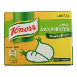 KNORR | ΚΥΒΟΙ ΖΩΜΟΥ ΛΑΧΑΝΙΚΩΝ (3 LT) 6 ΤΕΜ