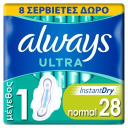 ALWAYS | Σερβιέτες Ultra Normal 20+8 Τεμάχια Δώρο