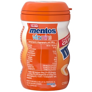 MENTOS | Τσίχλες Vitamins 90g