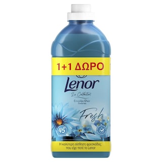 LENOR | Συμπυκνωμένο Μαλακτικό Fresh Ocean Escape 45 Μεζούρες 1+1 Δώρο
