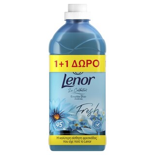 LENOR | Συμπυκνωμένο Μαλακτικό Fresh Ocean Escape 45 Μεζούρες 1+1 Δώρο
