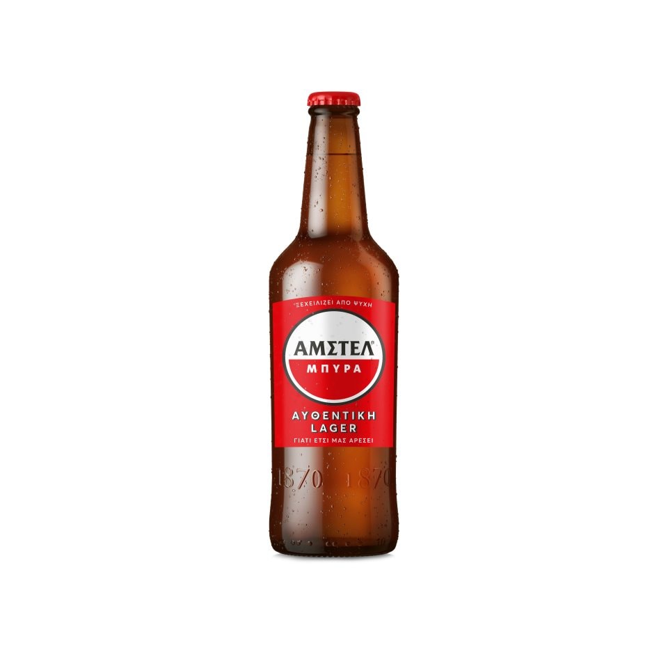 AMSTEL Μπύρα Lager Φιάλη 500ml