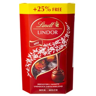 LINDT | Σοκολατάκια Γάλακτος Lindor Ελβετικά 200g + 50g Δώρο