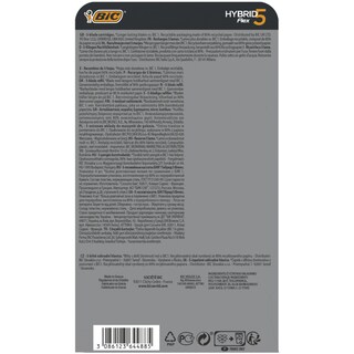 BIC | Ανταλλακτικά Ξυραφιού Hybrid 5 Flex 4 Τεμάχια