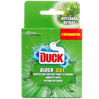 DUCK | Block Λεκάνης WC Πεύκο Ανταλλακτικό 2x40g