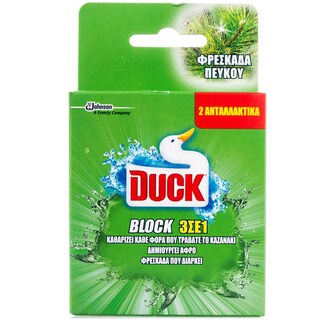 DUCK | Block Λεκάνης WC Πεύκο Ανταλλακτικό 2x40g
