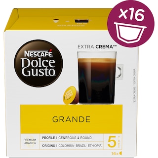 NESCAFE | DOLCE GUSTO | COFFEE FILTER GRANDE 16 Χ 8 GR