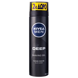 NIVEA | Gel Ξυρίσματος Men Deep Black Carbon 200ml Έκπτωση 2Ε