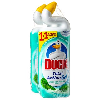 DUCK | Υγρό Καθαριστικό Λεκάνης Φρεσκάδα Μέντας 750ml 1+1 Δώρο