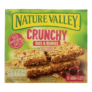NATURE VALLEY | Μπάρες Δημητριακών Crunchy Κράνμπερι 6 X 42gr
