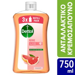 DETTOL | Κρεμοσάπουνο Αντιβακτηριδιακό Grapefruit Ανταλλακτικό 750ml