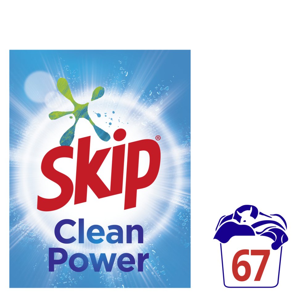 SKIP Σκόνη Πλυντηρίου Ρούχων Clean Power 67 Μεζούρες