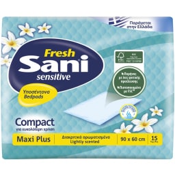 SANI | Bedpads Sensitive Fresh Maxi Plus 90x60cm 15 Pieces