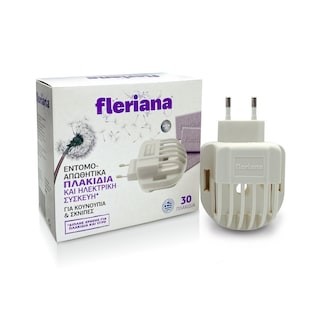 FLERIANA | Εντομοαπωθητική Συσκευή Κουνούπια & Σκνίπες + 30 Πλακίδια 1 Τεμάχιο