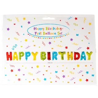 - | Μπαλόνια Foil Set Happy Birthday 1 Τεμάχιο