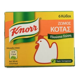 KNORR | ΚΥΒΟΙ ΖΩΜΟΥ ΚΟΤΑΣ (3 LT) 6 ΤΕΜ