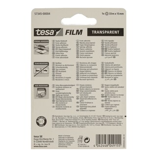 TESA | ΣΕΛΟΤΕΙΠ ΔΙΑΦΑΝΟ ΡΟΛΟ 33 mm Χ 15 Μ 1 ΤΕΜ