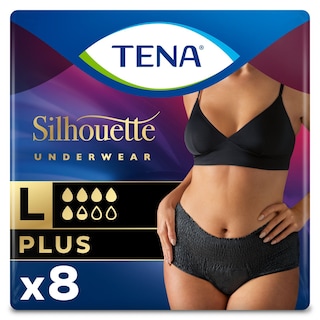 TENA | Incontinence Pants Noir Plus Large 8 Pieces