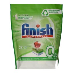 FINISH | ALL IN 1 | Ταμπλέτες Πλυντηρίου Πιάτων 0% 23 Τεμάχια