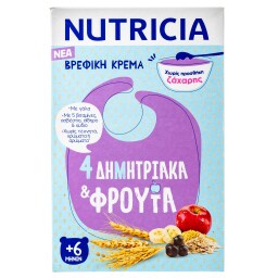 NUTRICIA | Βρεφική Κρέμα 4 Δημητριακά & Φρούτα 225gr