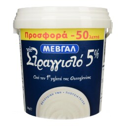 ΜΕΒΓΑΛ | ΓΙΑΟΥΡΤΙ ΛΕΥΚΟ ΣΤΡΑΓΓΙΣΤΟ 10% ΛΙΠΑΡΑ 1 KGR