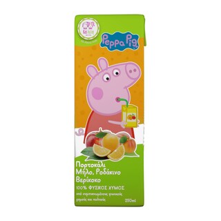 KIDS VALLEY | Φυσικός Χυμός Peppa Pig Πορτοκάλι Μήλο Ροδάκινο 250ml