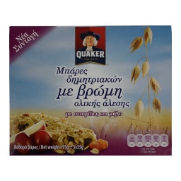 QUAKER | ΜΠΑΡΕΣ ΔΗΜΗΤΡΙΑΚΩΝ ΜΗΛΟ/ΣΤΑΦΙΔΑ 5 Χ 35 GR