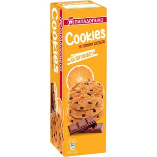 ΠΑΠΑΔΟΠΟΥΛΟΥ | Μπισκότα Cookies Σοκολάτα Πορτοκάλι 180g