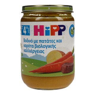 HIPP | Παιδικό Γεύμα Βοδινό Με Πατάτες & Καρότα 190gr