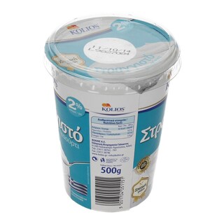 ΚΟΛΙΟΣ | ΓΙΑΟΥΡΤΙ ΛΕΥΚΟ ΣΤΡΑΓΓΙΣΤΟ 2% ΛΙΠΑΡΑ 500 GR