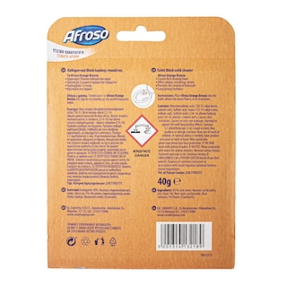 AFROSO | Καθαριστικό Block Τουαλέτας Orange Breeze 40g