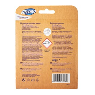 AFROSO | Καθαριστικό Block Τουαλέτας Orange Breeze 40g