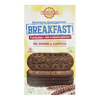 ΒΙΟΛΑΝΤΑ | Μπισκότα Breakfast Βρώμη και Χαρούπι 180g