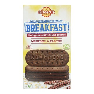 ΒΙΟΛΑΝΤΑ | Μπισκότα Breakfast Βρώμη και Χαρούπι 180g