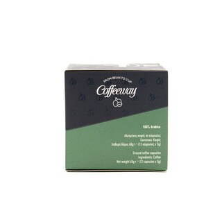 COFFEE WAY | Κάψουλες Καφέ Espresso 100% Arabica 12x5g 10+2 Δώρο