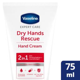 VASELINE | Ενυδατική Κρέμα Χεριών Dry Hands Rescue Αντιβακτηριδιακή 75ml