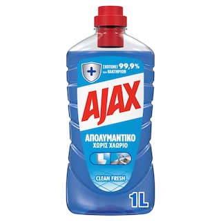 AJAX | Καθαριστικό Πατώματος Απολυμαντικό Clean Fresh 1lt