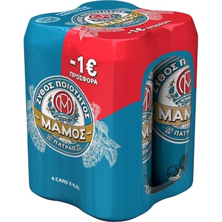 ΜΑΜΟΣ | Μπύρα Pilsner Κουτί 4x500ml Έκπτωση 1Ε